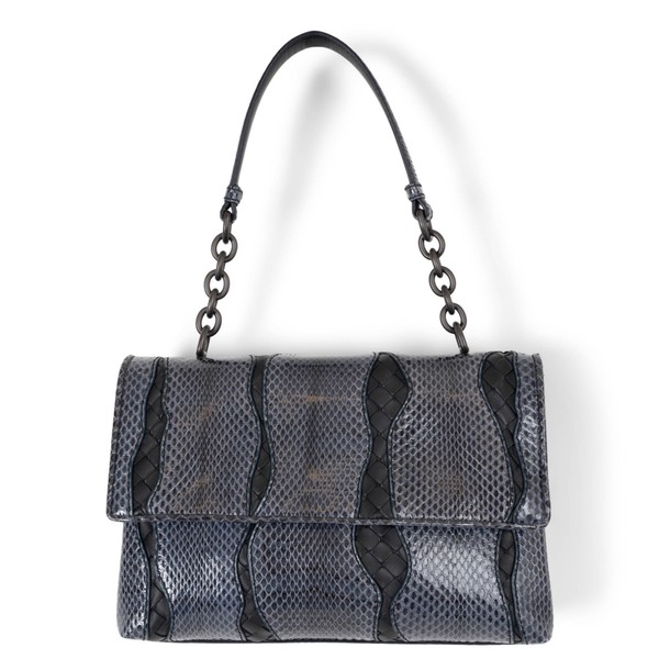 73549 authentische BOTTEGA VENETA blau 2015 GLIMMER OLIMPIA KLEINE AYERS INTRECCIATO Tasche