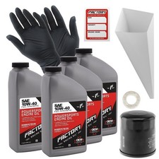 Factory Racing Parts 10W-40 4 Quart Oil Change Kit for Kawasaki Ninja, Vulcan 59.99 per gallon