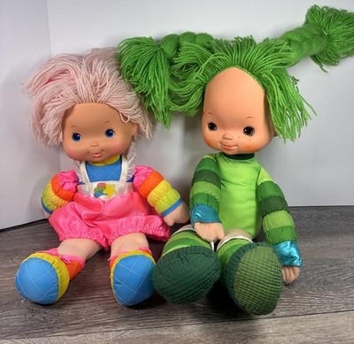 1983 Rainbow Brite PATTY O'GREEN Vintage 18'' Large Doll And Tickled Pink Baby