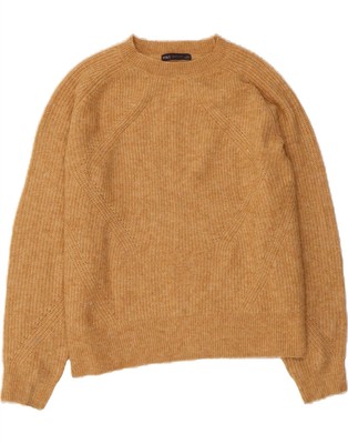 Marks & Spencer Damen Pullover Pulli Rundhals UK 16 Large Beige BZ08