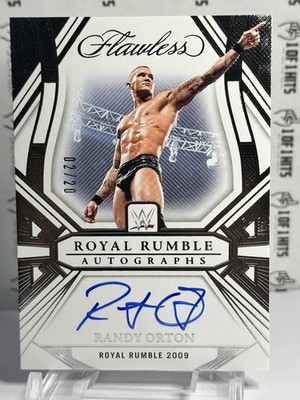 2024 WWE Panini Flawless Randy Orton Royal Rumble Autoghraphs 02/20 Auto On Card