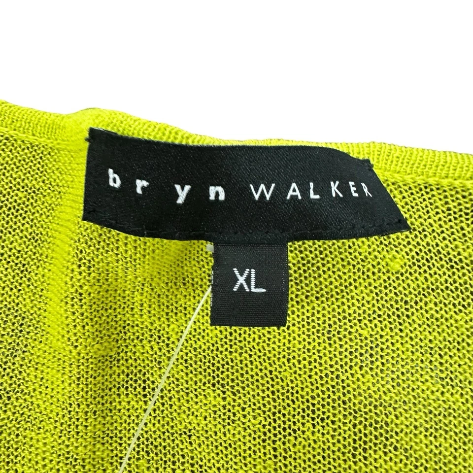 Cárdigan de lino ligero Bryn Walker para mujer XL tejido abierto manga 1/2 nuevo con etiquetas $118 Foto 2 de 4