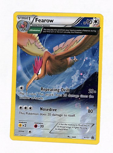 2015 Pokemon TCG Fearow XY57 XY Black Star Promos Holo Card