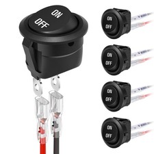 12 Volt Round Rocker Switch,On Off Rocker DC Switch,Round Toggle Switch,2 Pin SP