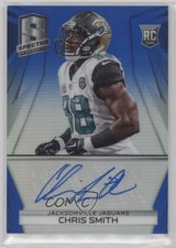 2014 Panini Spectra Rookie Auto Blue Prizm 24/49 Chris Smith #320 Auto pn1