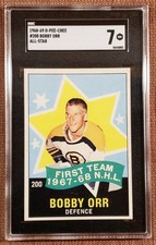1968 O-Pee-Chee #200 Bobby Orr Boston Bruins Original Hockey Card SGC 7 NM