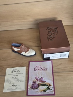 JUST THE RIGHT SHOE Vintage Willitts Brown & White Golf Shoe By Raine w/Box 