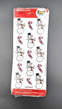 Hallmark Stickeroni Christmas Snowman candy cane stickers - 6 packs - 1 sheet ea