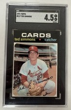 1971 Topps Baseball #117 Rookie Card Ted Simmons SGC 4.5 St. Louis Cardinals. rookie card picture