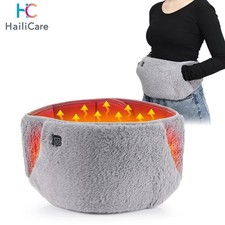USB Powered Heating Waist Abdomen Belt, Electric Heating Pad with Hand Pockets