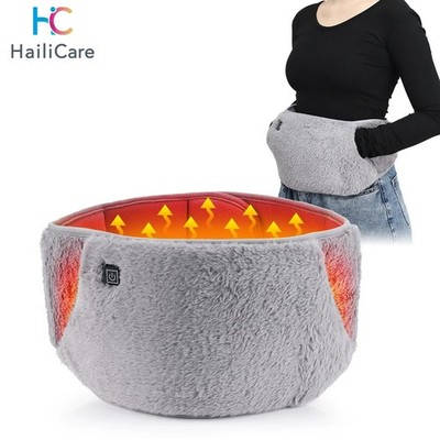 USB Powered Heating Waist Abdomen Belt, Electric Heating Pad with Hand Pockets