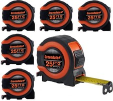 Greendale 25ft Tape Measure Easy Read Fractions Magnetic Tip Lock Autowind Belt