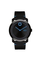 Brand New Movado Bold Impulse Men s Black Dial Black Leather Strap Watch 3601058