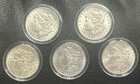 Lot of 5 BU Morgan Silver Dollars - 1880, 1883, 1885, 1886 and 1888