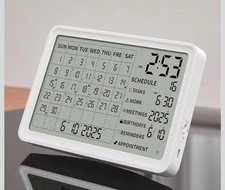 Brand New 8" White Smart Digital Calendar Rechargeable Home Office