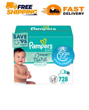 Pampers Aqua Pure Baby Wipes, Fragrance Free, 13 pk., 728 Wipes