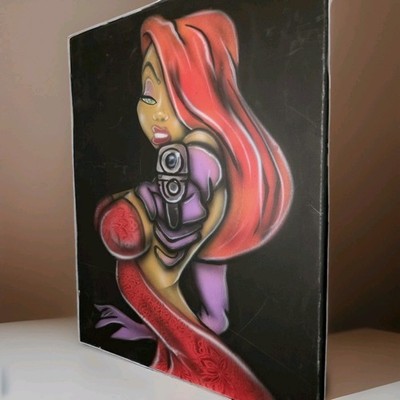 Jessica Rabbit Urban AIRBRUSH  24 X 18 In Original Signed Large GT Artland