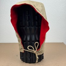 Vintage Detachable Replacement Hood Tan Canvas Red Fleece Lined Snap On Globe