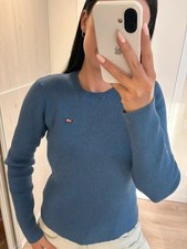 Polo Ralph Lauren Men's Blue Stretch Knit Sweater Crew Neck Cotton Blend Jumper