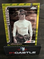 Kimi Raikkonen 2025 Topps Chrome F1 Logofractor Legends Yellow 68/75