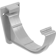 112mm Half Round Gutter Fascia Bracket PVC Support Clip Grey