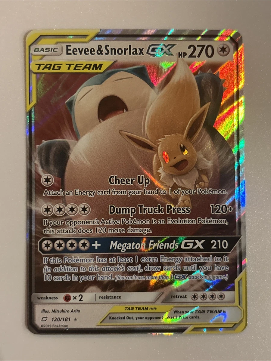 Eevee & Snorlax GX 120/181 Sm-Team Up for sale | eBay