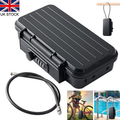 Safe Box Kombination Sicherheitskoffer Tragbar Reise Lockbox mit Code Wasserdicht