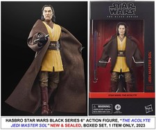 Star Wars Black Series 6  Figure Acolyte Jedi Master Sol - NR New in Box 2023