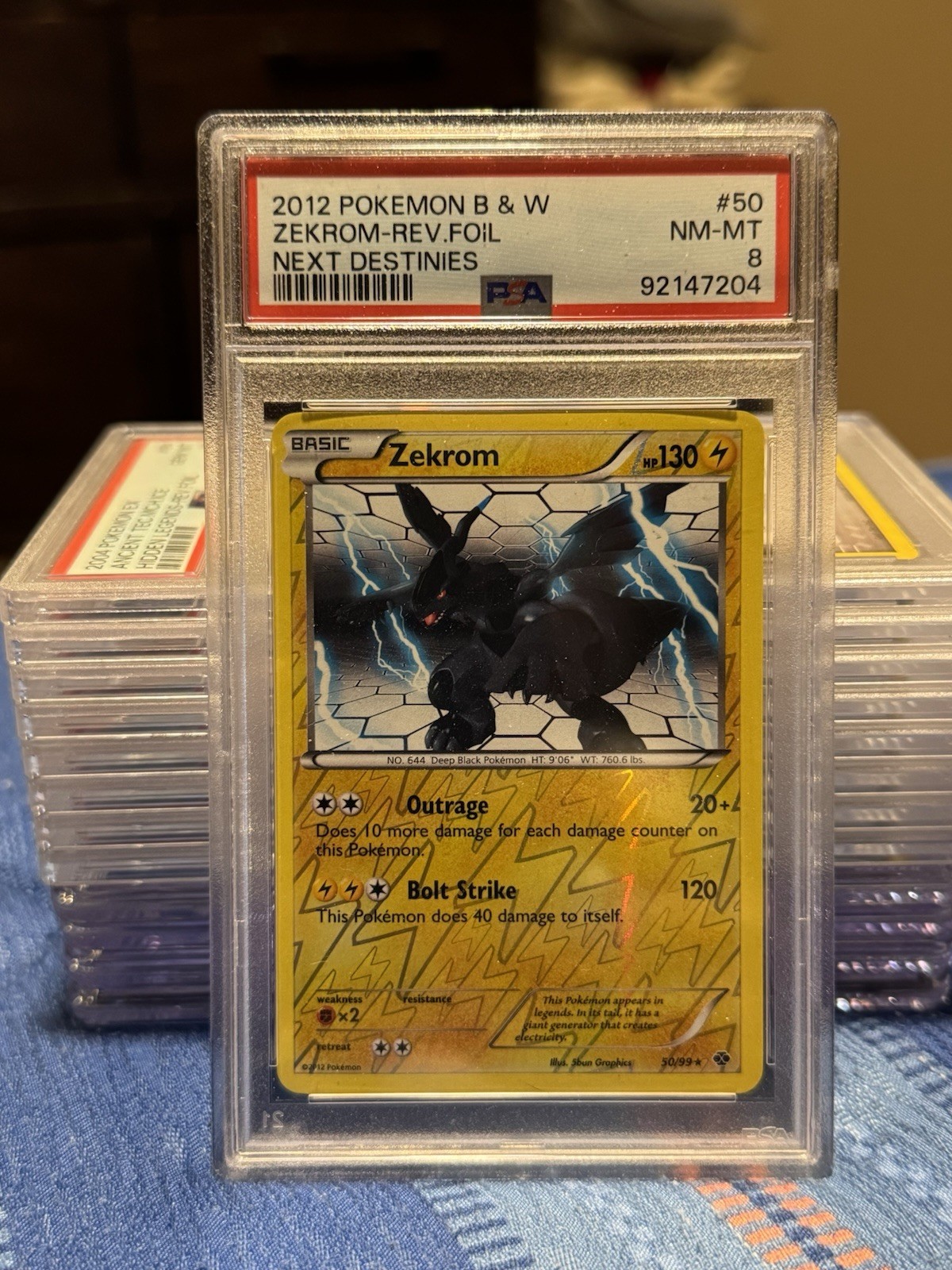 2012 Pokemon B & W Next Destinies Zekrom Reverse Foil #50 NM-MT PSA 8
