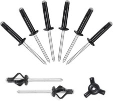 3/16" X 1" Tri-Fold Rivets Assortment - 50Pcs,Black Tri-Fold Exploding Pop Rivet