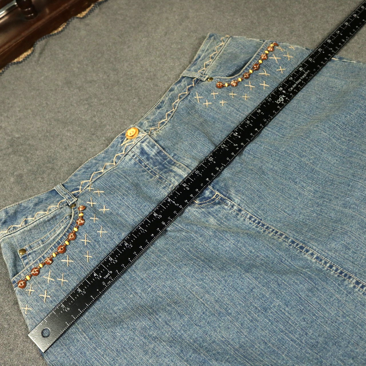 Ruby Rd. Beaded Stretch-Denim Midi Length Straigh… - image 19