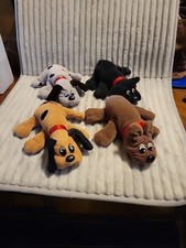 Vintage 1986 Pound Puppies Brown, black Gray lot of 4