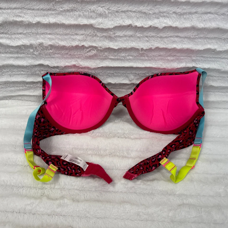 Sujetador Push Up Cobertura Completa Wonderbra 7941 Talla 38C Rojo Estampado Animal Foto 4 de 4