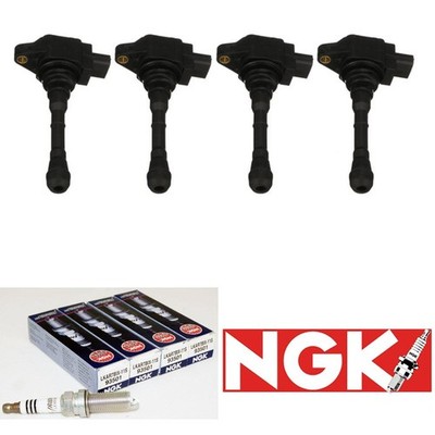 4X OEM Ignition Coil & 4X NGK Iridium Spark Plugs for Nissan Juke Sentra 1.6L