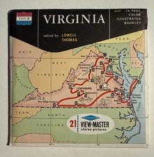 RARE View-Master VIRGINIA State Tour Series, A810 3 Reel Set  Booklet V3 