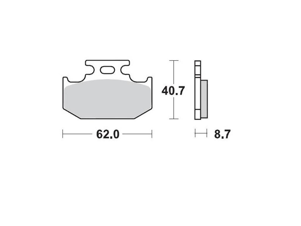 Moto Master Brake Pads ProRacing fits Yamaha DT TT WR YZ YZF-R rear