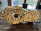 Cat Figurine Floral Paper Mache Decopaupage Vintage Signed Statue Cottage core — photo 5