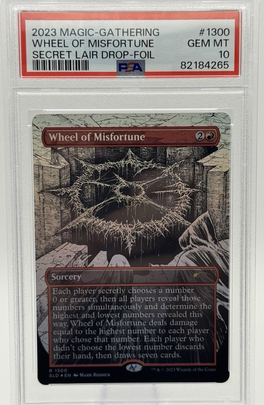 Wheel of Misfortune mtg Secret Lair PSA 10 Magic The Gathering Secret Lair MTG