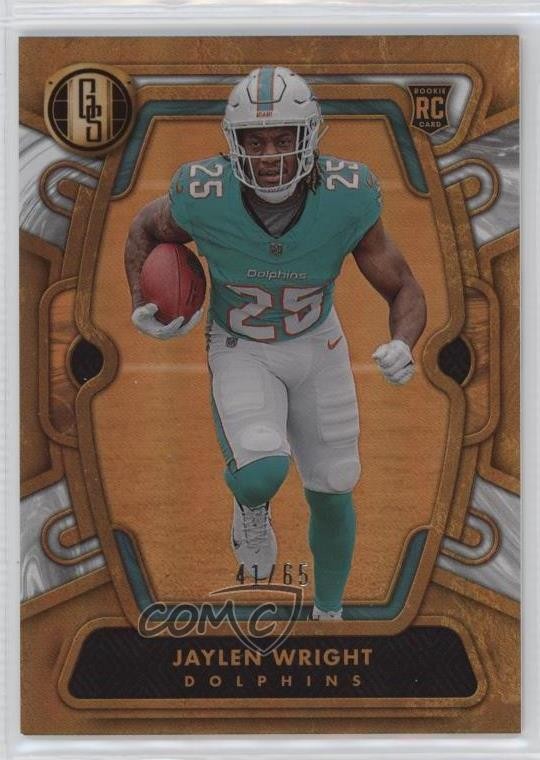 2024 Panini Gold Standard Rookies White Gold 41/65 Jaylen Wright #158 Rookie RC