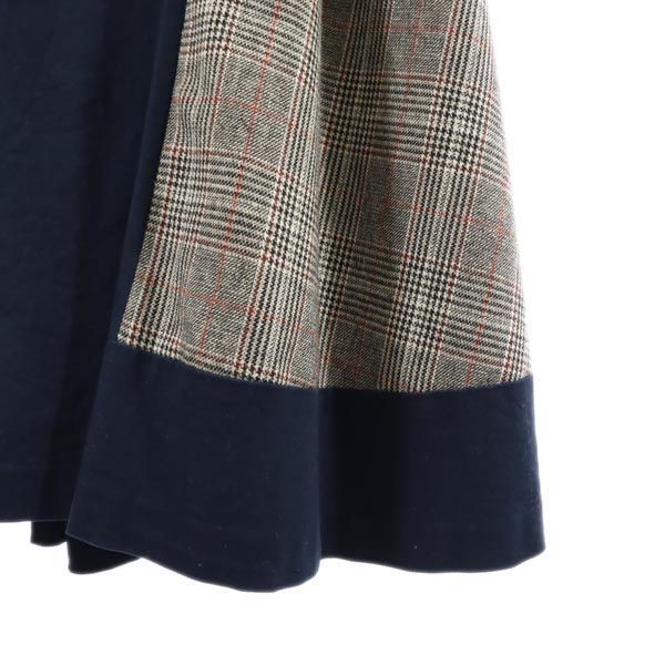 AMERI UNDRESSED Check Pattern Long skirt Gray x n… - image 5