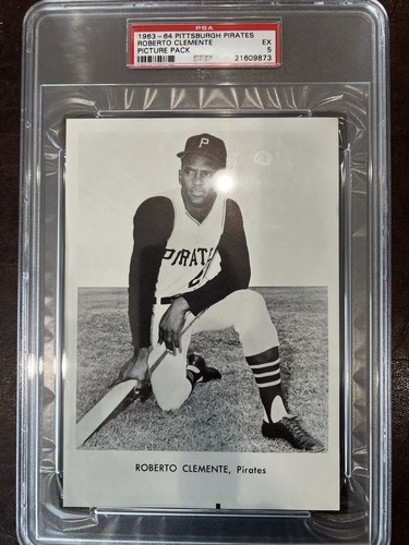 1963 -64 Pittsburgh Pirates Picture Pack Team Issue Roberto Clemente PSA 5