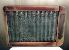 Primitive Rustic Reproduction Washboard with Handle Repurposed Materials
