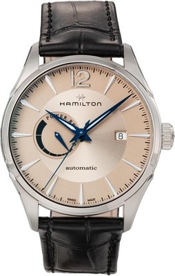 HAMILTON Jazzmaster H89545721 Quartz Analog Men Beige-Dial Black-Band Wri[VGJX3]
