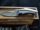Hoback Sumo Knife DLC CPM20CV Sandblast Finish Blade Steel Blue Accents - New — photo 2