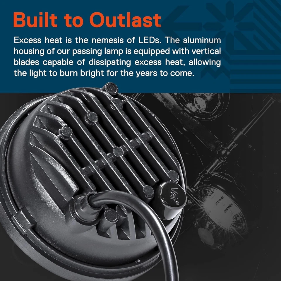 Faro LED 7" + Luces de paso de 4,5" para Harley Davidson Electra Glide Classic Foto 4 de 4