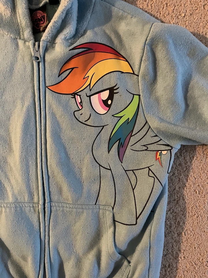 Rainbow Dash Hoodie Size L 2018 My Little Pony Brony Furry Pegasister - Image 4 of 4