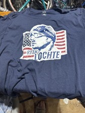TYR Mens Team Ryan Lochte Tee Shirt USA Flag Cotton Blend Navy Blue L