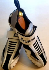 Exustar E-SR23 Carbon Fiber Cycling Shoes - Euro 46, US 12 Black and White 