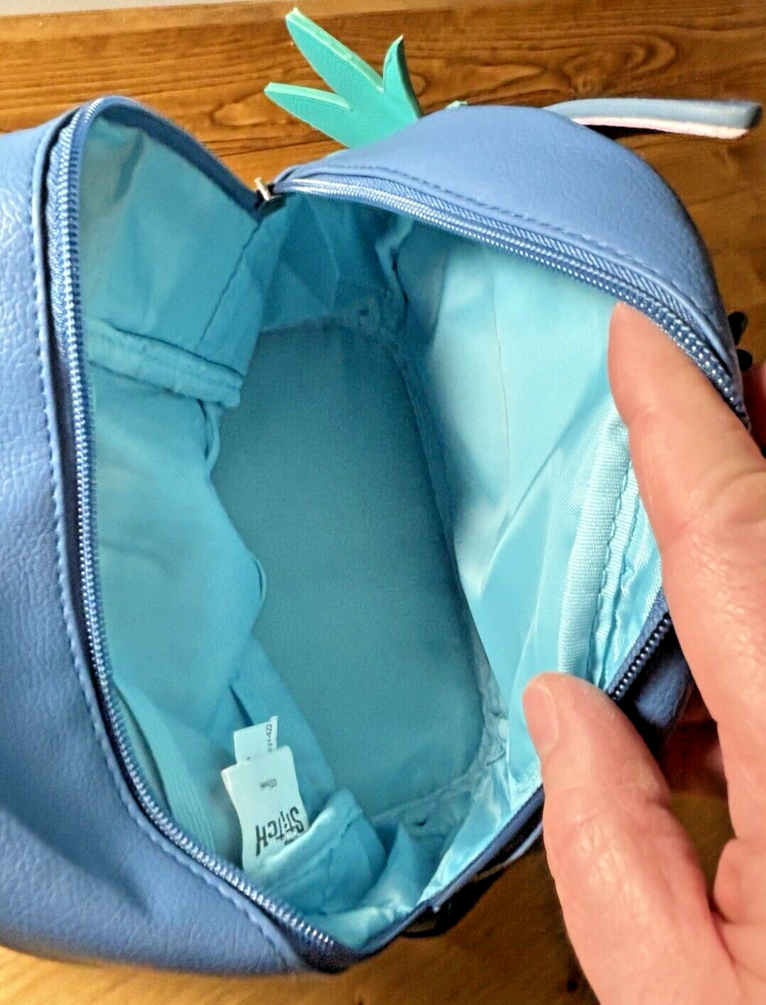 Disney Stitch Blue Pineapple Mini Backpack & Zipp… - image 9