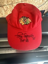 Blackhawk Hat Signed Tony Esposito